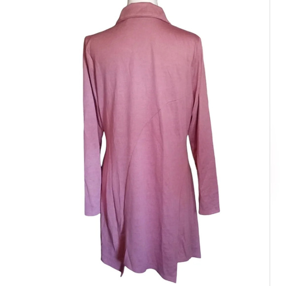 Soft Surroundings Dusty Rose Tamara Tunic Top Button Detail Size Medium - Picture 3 of 7